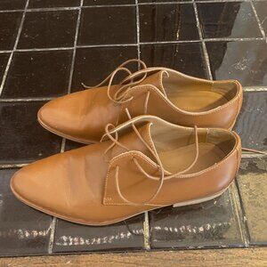 Everlane Italian Leather The Modern Oxford Shoes Brown Lace Up Size 6.5 Oxford